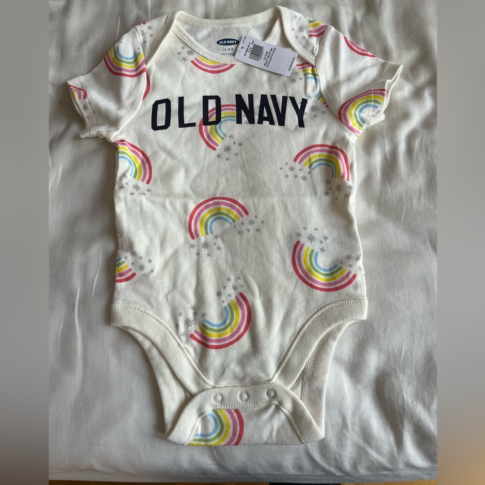 NWT Old Navy baby onesie and dress 12-18M
